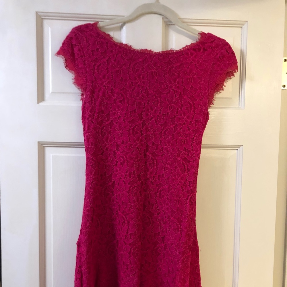 Pink Lace DVF Dress Size 2